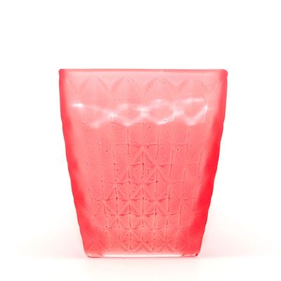 Tea light natural carved pink himalayan salt tea cup candle holder
