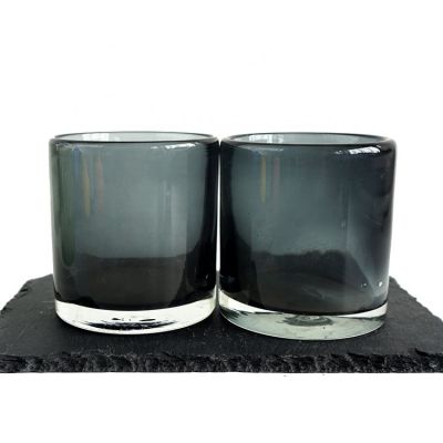 luxury candle container jar 250ml translucent grey candle tealight holders for candle