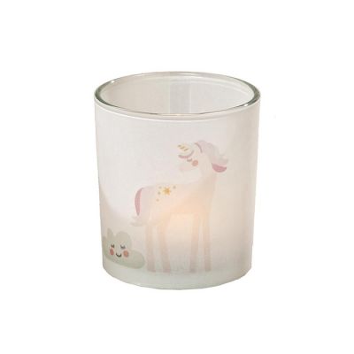 Wholesale Unicorn Printing Glass Candle Jar