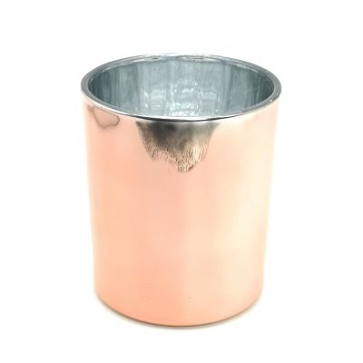 Galvanized Gold Simple Type Custom Candle Glass Jar