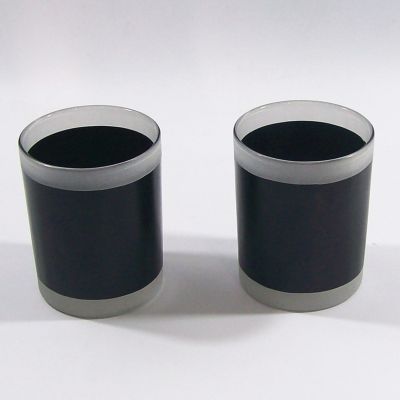 Supplier wholesale 8oz 10oz empty matte black glass candle jars for candle making