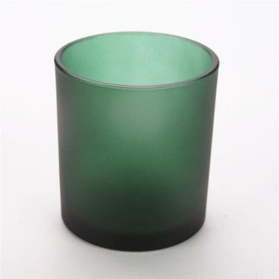 450ml 16oz paint matte green empty candle container glass jar
