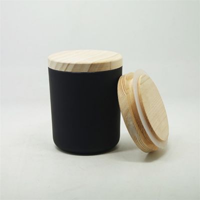 customized 13 oz matte black glass candle wax jar vessel