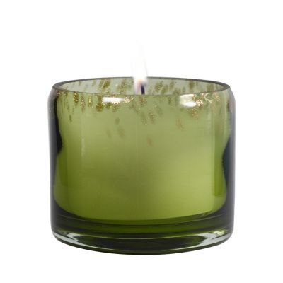 Green Empty Glass Candle Jars Glass Holders Containers
