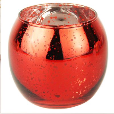 Wedding decoration red glass votive candle holder for home decor