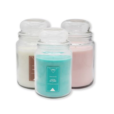 High Quality luxury aroma wholesale party glass candle jar with lid