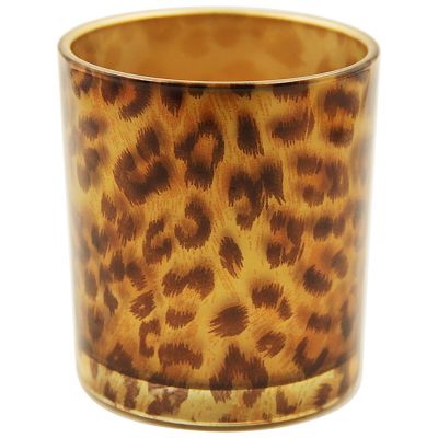 2020 New 10OZ Leopard glass jars for home and wedding decor