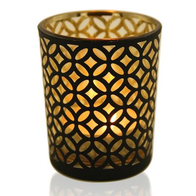 New Set of 12 Votive Candle Holders Bulk Gold black Tealight Candle Holder Mercury Glass Candle Holder for Wedding Parties