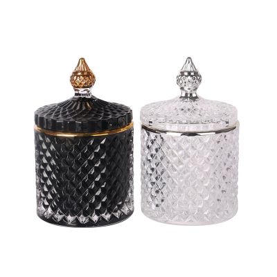 Hot Popular Best Price Oem Accept Lead-Free Glass Glass Candle Holder With Lid Factory In China