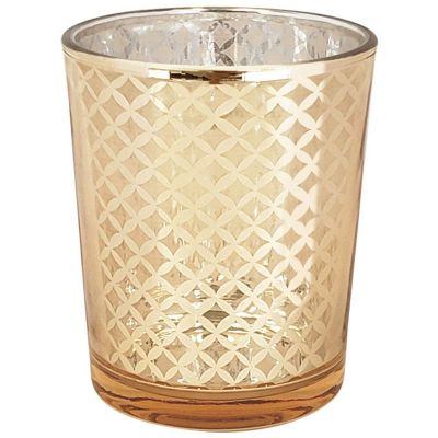 Wholesale custom various patterns Wedding and Party Decorations Mercury Glass Multicolor Votive Candle Holders