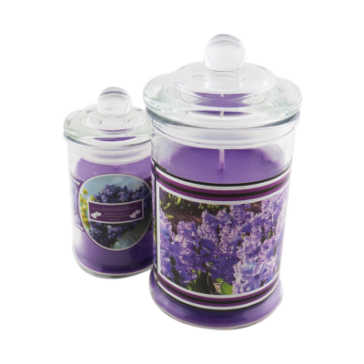 Flat top glass Metro Jars candle With Flat Glass Lid