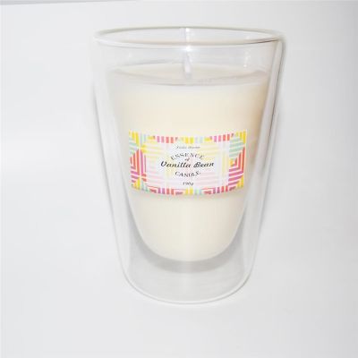 High End New Arrival Wedding Birthday Candle Unique Popular Design Luxury Double Layer Glass Candle Jar