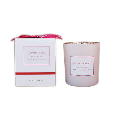 High Quality Hot Sell Decorative Custom Label Glass Jar Candle with High End Gift Box