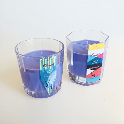 Factory Wholesale Unique Design Glass Jar Luxury Custom Logo Glass Candle Jar