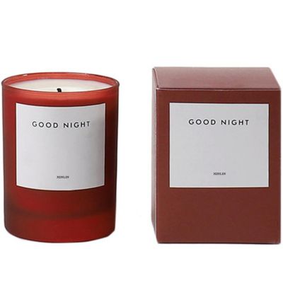 Luxury Scented Small Wine Red Color Glass Candle Jar
