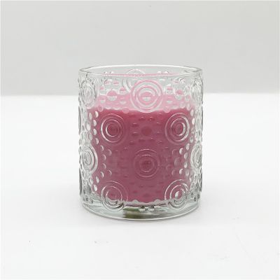 Wholesale clear glass candle jar