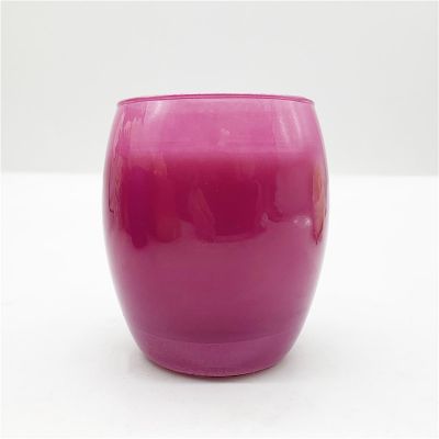 High quality colorful egg style glass candle jar