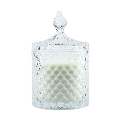 High quality clear glass candle jar for home decoration