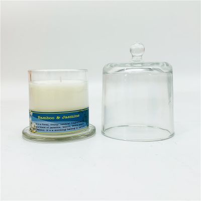 Custom Glass Candle Jar Glass Dome Lid