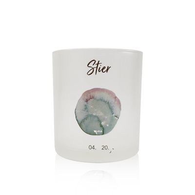 Hot selling transparent frosted candle cup aromatherapy jar with design