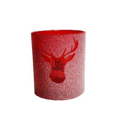High quality wholesale sand colored glass candle holder tealight holder candle jar with OEM logo