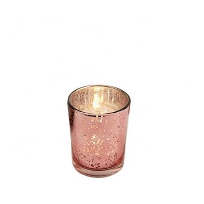 Wholesale mercury rose gold candle jar centerpieces for wedding luxury glass candle holder