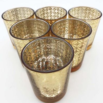 Wholesale Gold Color Glass Candle Holder for Wedding Centerpieces