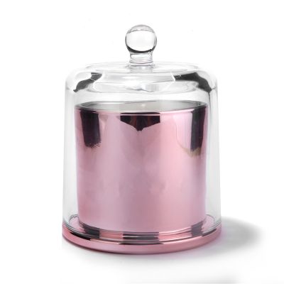 luxury glass candle jar candle holder in glass jar with lids