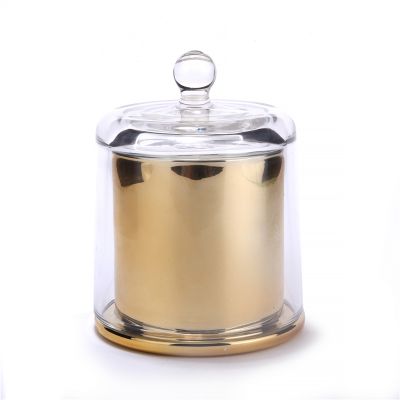 High Quality luxury glass candle jar candle holder