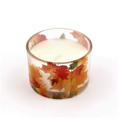 Wholesale glass candle jar with metal lid
