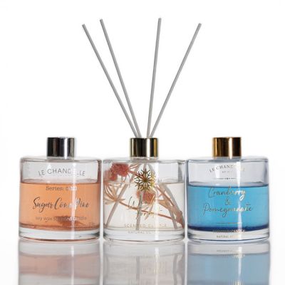 Supply home room use oil fragrance bottle 300ml reed diffuser bottle with diffuser sticks