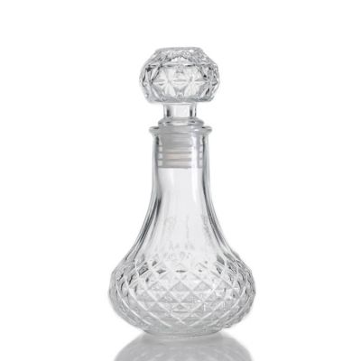 Engraving Glass Vase110ml Fragrance Perfume Reed Diffuser Glass Bottles for Home Decoration