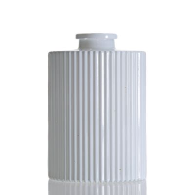 wholesale stripe white empty reed diffuser glass bottle
