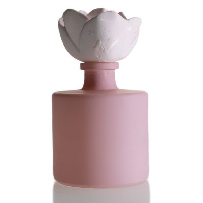 Luxury Colored Aroma Bottle Matte 100ml Pink Empty Diffuser Glass Bottle