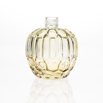 Wholesale Custom OEM Design 14oz Coloured Air Freshener Vase Glass Perfume Aroma Reed Diffuser Bottle