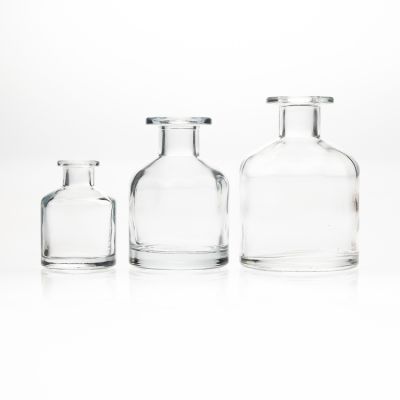 Room Air Freshener 50ml 100ml 150ml Empty Round Glass Fragrance Bottles Clear Perfume Diffuser Bottle with Dried Flower