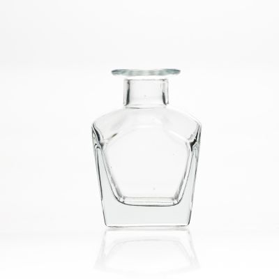 Refillable perfume clear 50ml glass reed diffuser bottles with cork