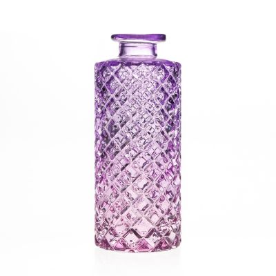 Home Decorative Glasses 150ml 5oz Round Colorful Vase Empty Glass Aromatherapy Perfume Diffuser Bottle