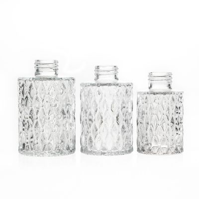 Home Decor Round Crystal 70ml 150ml Perfume Glass Bottles Reed Diffuser Bottles with Lids