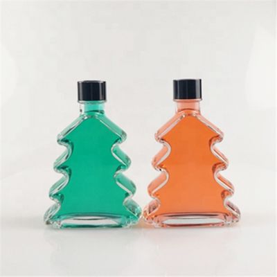 200ml Christmas tree shaped reed aroma diffuser glass bottle