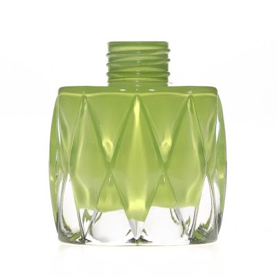 engraving fragrance bottle 80ml flower shape empty aroma glass perfume bottle diffuser bottle