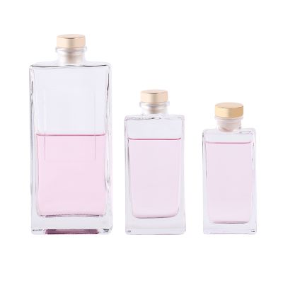 wholesale 150ml rectangle shape home diffuser bottle with cork