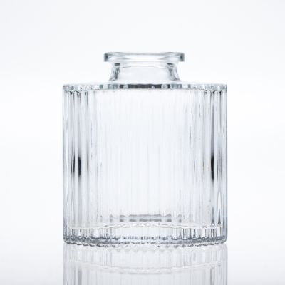 Factory Crystal Air Freshener Flat Round Glass Fragrance Bottles 100ml diffuser bottle