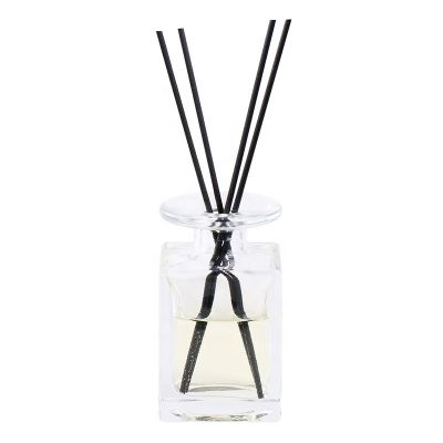 Hot Sale Reed Clear Color Diffuser Aroma Glass Bottle Square 150ml
