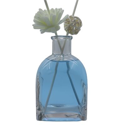 Fancy Art 200 Ml Transparent Reed Diffuser Glass Bottle Wholesale For Car Decoration