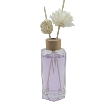 Cylinder Cosmetic packaging 140 ml Glass bottles empty reed Diffuser bottle with screw lid