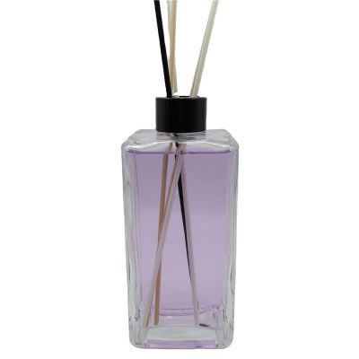 Big Size 340 ml glass bottles empty reed Diffuser bottle with screw lid and rattan