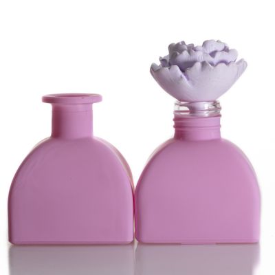 Unique Pagoda shape Pink Diffuser Bottle 50ml 100ml Glass Aroma Reed Diffuser Bottle