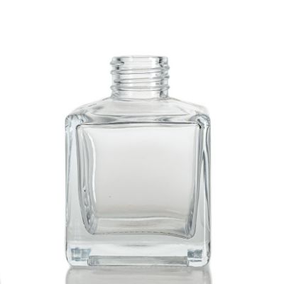 simple square transparent glass aroma bottle 120ml wholesale