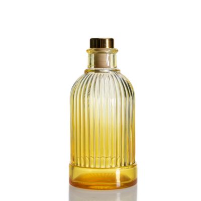200ml Vertical Line Glass Reed Diffuser bottle with Cork